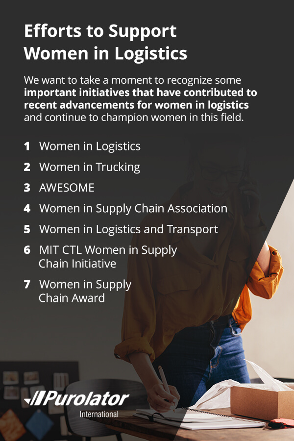 Efforts to support women in logistics