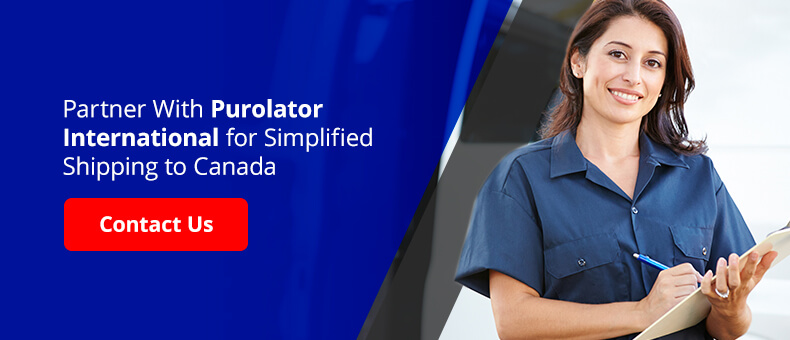 Partner with Purolator International for simplified shipping to Canada