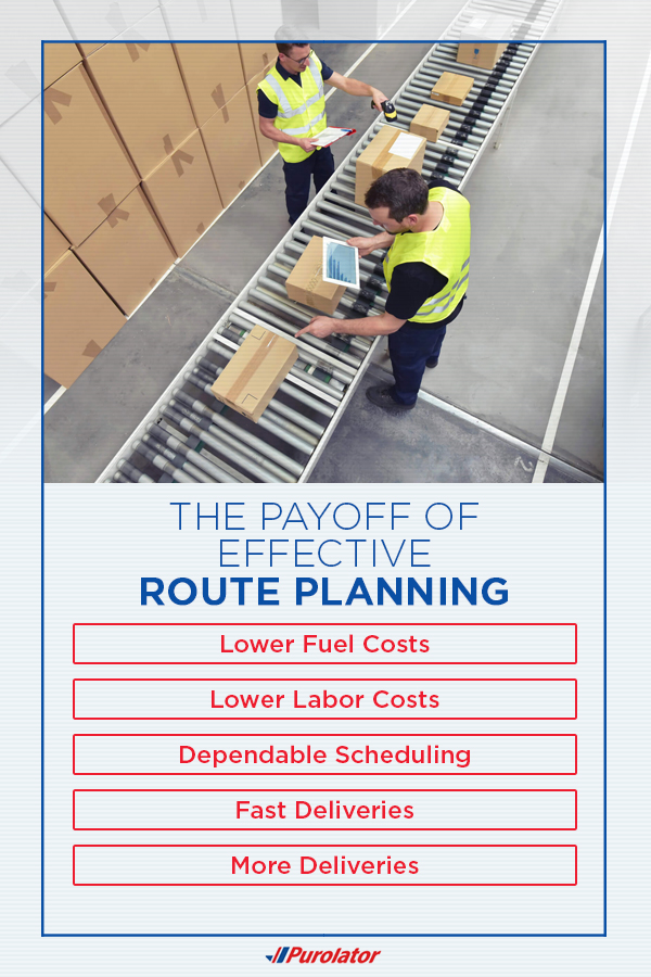 Effective route planning can cause fuel and labor cost savings, more and faster deliveries, and dependable scheduling